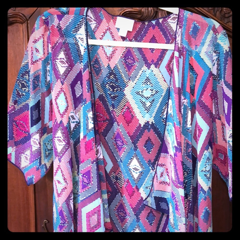 Bright, cool colors. LuLaRoe Shirley